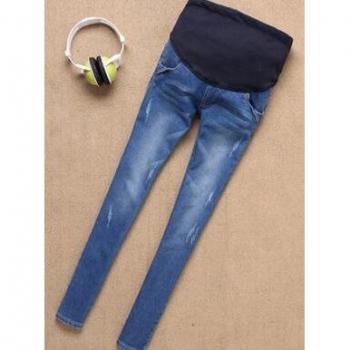 Pregnancy Jeans - Elastic Waist, 100% Cotton, Plus Size Maternity Leggings