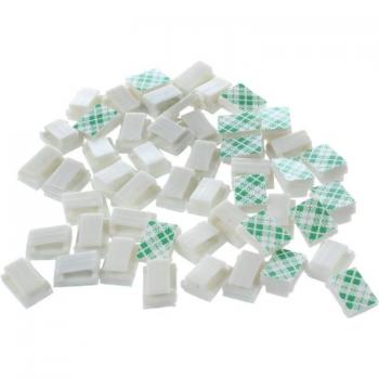 Self-Adhesive Cable Bundle Holder Clip, 7 mm Width, 50 Pack