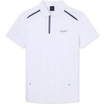 Hackett HS Tape Polo Shirt (Short Sleeve) – White – Medium – Men's