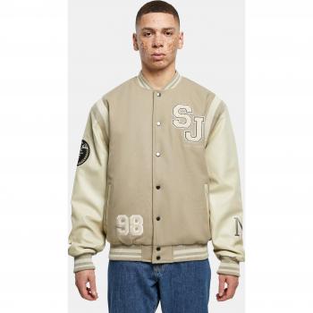 Sean John Beige Collegejacket met SJ Script Logo