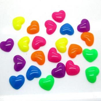 50Pcs Kawaii Heart Resin Craft Embellishments