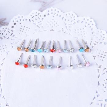20PCs Mixed Rhinestone Brads for Scrapbooking