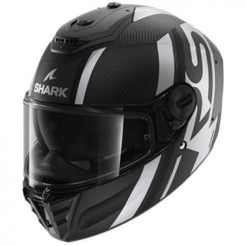 Shark Spartan RS Shawn Carbon Casco - Negro Plata (2XL)
