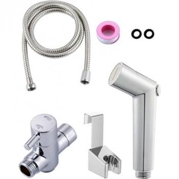 Bidet manual electrochapado con adaptador T de latón
