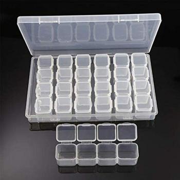 Conjunto de pintura de diamante 28 cajas de almacenamiento