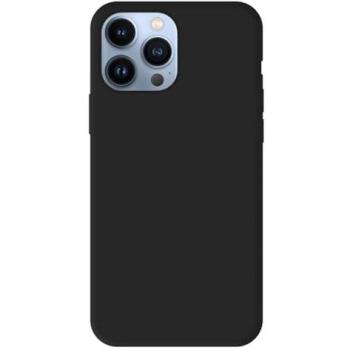 Coque silicone unie Mat Noir pour Apple iPhone 13 Pro Max