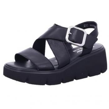 Rieker EVOLUTION W1550-00 Ladies Black Hook & Loop Sandals