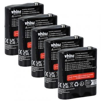 Vhbw 5x NiMH Battery for Motorola Talkabout T5920, T6200, T6000, T5950, T5900, T605 H20