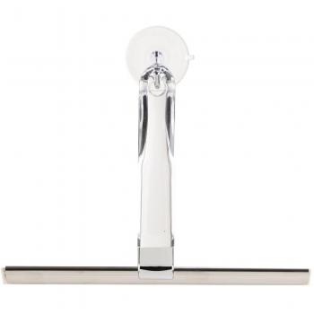 Croydex Clear Squeegee & Holder - Clear/Silver