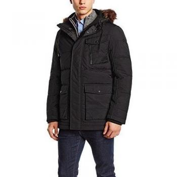 S.Oliver Denim mit Kapuze-Chaqueta Hombre, black