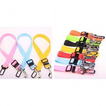 Cinturón de seguridad canino para automóviles, correa de tracción de nailon 70x2,5 cm