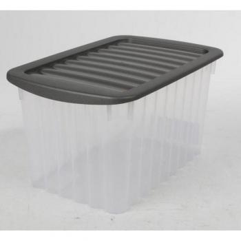 Jelenia‑Plast Teedose – 14‑teilige Wellenbox mit Deckel (30 × 20 × 16 cm), 5,5 L, Kunststoff, Küche