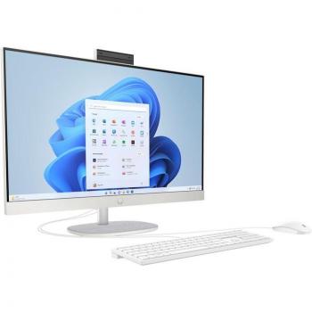 HP 27-cr0007ng All-in-One-PC in Weiß mit AMD Ryzen 5 7520U, 16GB RAM, 512GB SSD