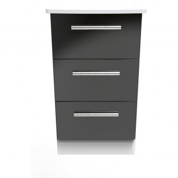 Harrow Ready Assembled 3 Drawer Bedside Cabinet