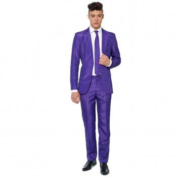 Purple Men’s Slim Fit Suit & Tie – Size M
