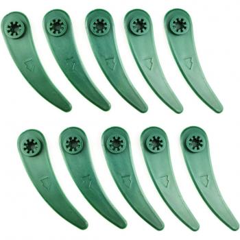 10-Pack Plastic Mower Blades for Garden Lawn Trimmers