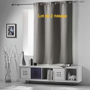 Ensemble de rideaux à œillets Perle - 140 x 180 cm
