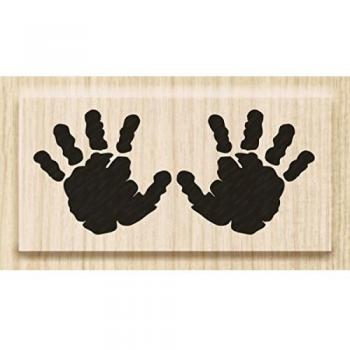 Knorr Prandell Stempel aus Holz Geburt Motiv 'Hände' 4,5 x 2 cm