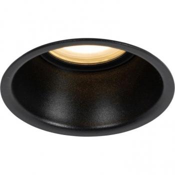 Faretto Tondo QAZQA Moderno Alluminio Nero 1 Watt Incasso