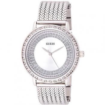 GUESS Willow Uhr für Damen, 35‑MM-Klassiker, Edelstahlarmband, analog, Batterie