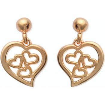 Boucles d'oreilles doradas 'Love' de Les Trésors De Lily - 9x13 mm