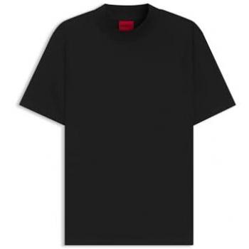 Maglietta a Maniche Corte Hugo Nera Slim Fit