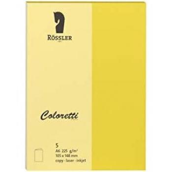 Set 5 pz Biglietti & Carte Coloretti A6HD – Giallo Oro