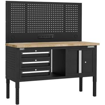 Sealey 60‑Model Workbench Combo – 3 Drawers & Cupboard (1525 mm)