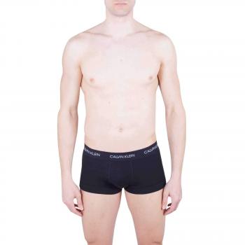 CALVIN KLEIN Männer-Ballungsunterwäsche – Schwarze Baumwollboxer mit Logo, Größe L