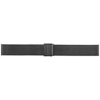 Eichmüller Schwarz‑Band 16 mm – Edelstahl Milanaise Armband