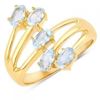 Anello Rafaela Donata Blu Chiaro Oro