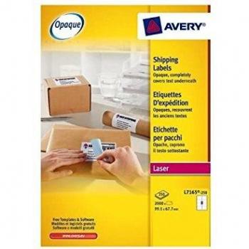 Etichette Avery L7165-250 99,1x67,7mm 2000 pezzi bianche