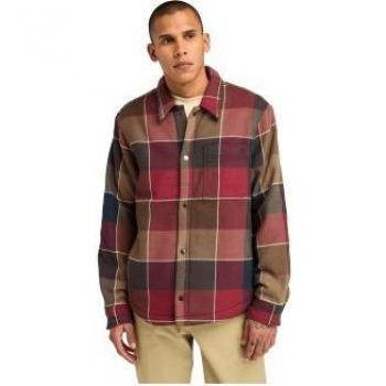 TB0A6UX2EIF1 Overcamisa Casual de Algodón con Forro Polar Rojo L