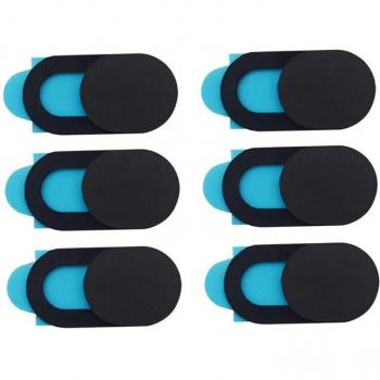 Ultra Slim Oval Webcam Cover - Strong Privacy Protection, Black & White