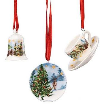 Decorazioni per Natale 2023 – Set con 3 Tazze, Piatti e Campane