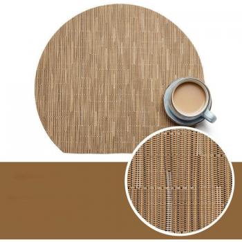 Nordic Semi-Circular PVC Bamboo Coaster