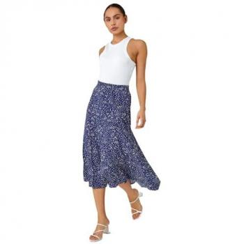 Dusk Confetti Spot Print Midi Skirt