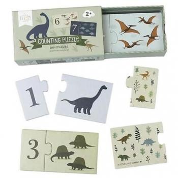 Puzzle Impara A Contare A Little Lovely Company Dinosauri