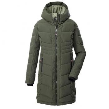 KILLTEC Mädchen-Steppmantel KOW 219 Gr. 164 – Olivgrün, 100 % Polyester