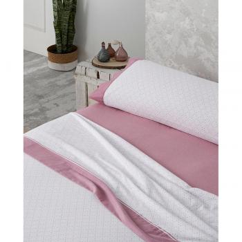 Conjunto de Lençol Flannelette EIRA Rosa 135 cm