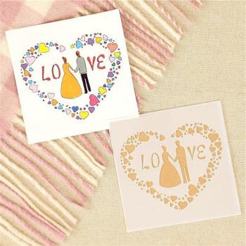 DIY Craft Layering Stencils 13*13cm Wedding Theme