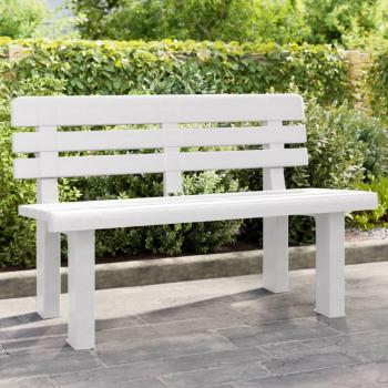 VidaXL Garden Bench White 110x52x71 cm Polypropylene