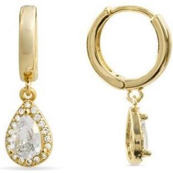 Luxenter: Pendientes Hade con circonitas brillantes en oro amarillo de 18k