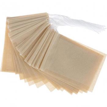 100 Stück leere Teebeutel aus Filterpapier mit Kordelzug