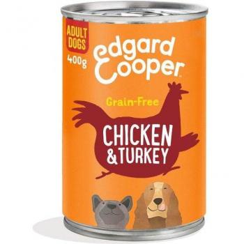 Edgard & Cooper Hundefutter in Dosen, Huhn & Truthahn – 6x400 g