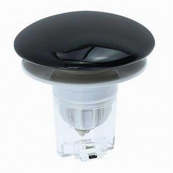 Tappo di Scarico Antiodore per Lavandino Bagno Nero 7 Cm