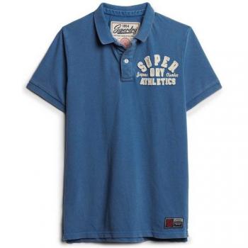Superdry Polo Homme Vintage Bleu XL – Tissu Coton, Style Casual