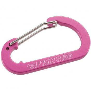 Captain Stag M‑Size Pink Aluminum Carabiner