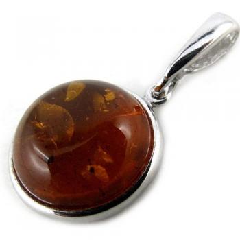 Colgante de Plata 'Inspira' con Ámbar Cognac