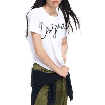 Logo Knit White T-Shirt – Size S